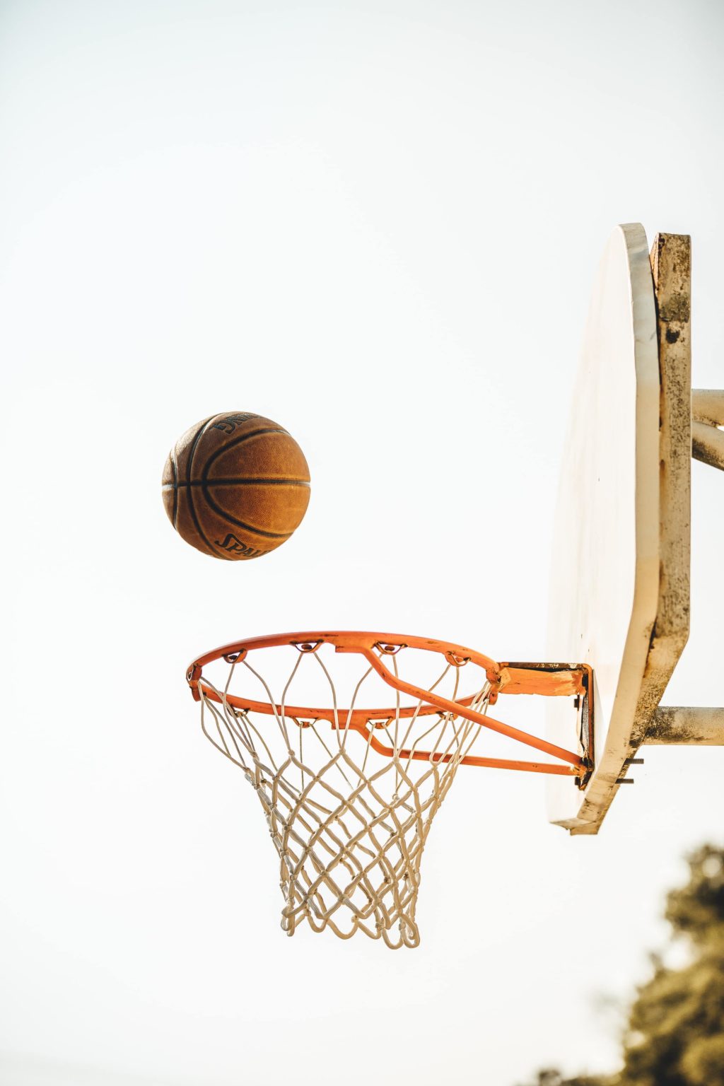 Basketball in the air