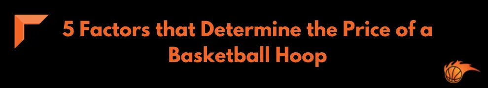 5 Factors that Determine the Price of a Basketball Hoop