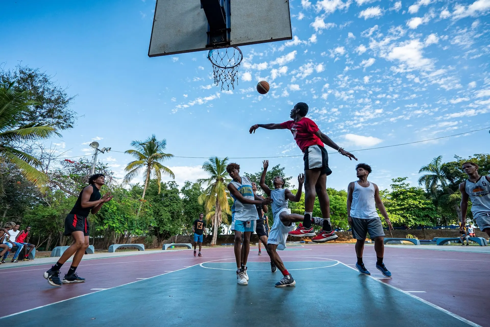 Timing is key when blocking a jump shot