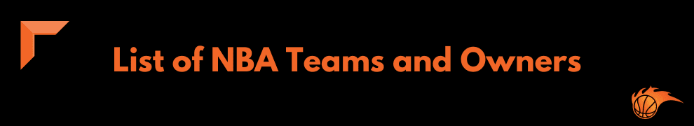 List of NBA Teams and Owners