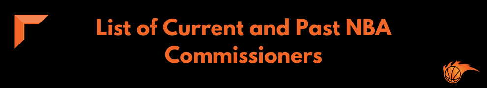 List of Current and Past NBA Commissioners